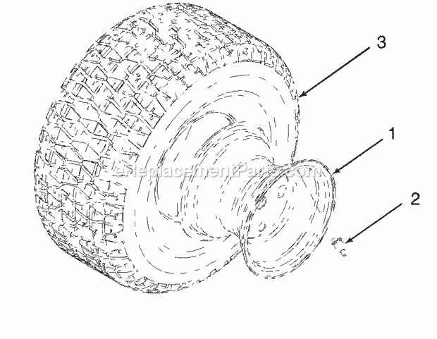 Drive Wheel Diagram and Parts List for Z42 53AC305G100 Cub Cadet Lawn Mower